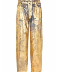 Jeans dorati di Dolce & Gabbana