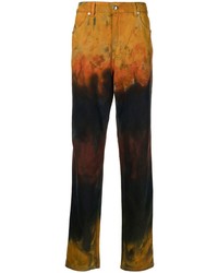 Jeans effetto tie-dye arancioni di Eckhaus Latta