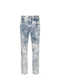 Jeans effetto tie-dye azzurri di JONATHAN SIMKHAI