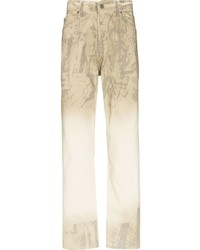 Jeans effetto tie-dye beige di A-Cold-Wall*