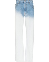 Jeans effetto tie-dye bianchi e blu di Off-White