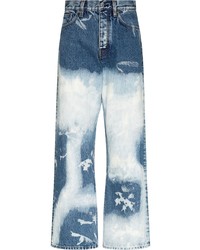 Jeans effetto tie-dye blu scuro e bianchi di Sunflower