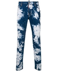 Jeans effetto tie-dye blu scuro di DSQUARED2