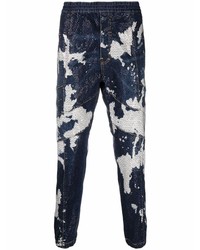 Jeans effetto tie-dye blu scuro di DSQUARED2