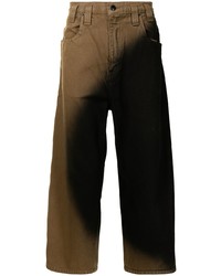 Jeans effetto tie-dye marroni di Eckhaus Latta