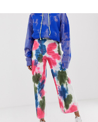 Jeans effetto tie-dye multicolori di Collusion