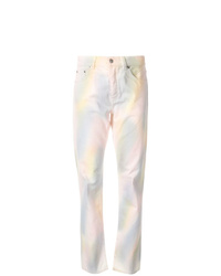 Jeans effetto tie-dye multicolori di Ganni