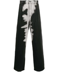 Jeans effetto tie-dye neri e bianchi di Xander Zhou