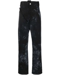 Jeans effetto tie-dye neri di AFFIX