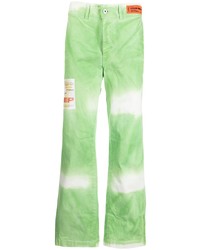 Jeans effetto tie-dye verdi di Heron Preston