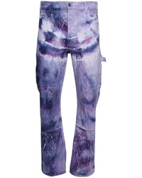 Jeans effetto tie-dye viola di Amiri