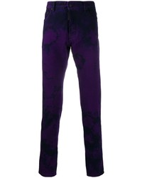 Jeans effetto tie-dye viola di DSQUARED2