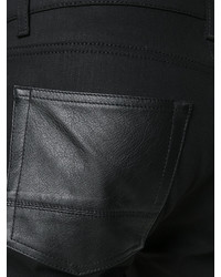 Jeans in pelle neri di Alexander McQueen