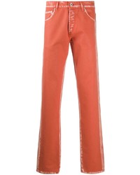 Jeans lavaggio acido arancioni di Heron Preston