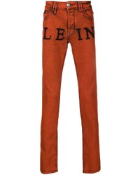 Jeans lavaggio acido arancioni di Philipp Plein