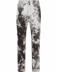 Jeans lavaggio acido bianchi e neri di Dolce & Gabbana