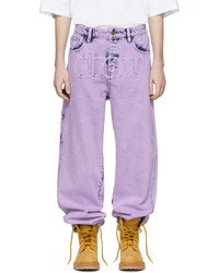 Jeans lavaggio acido viola chiaro