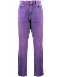 Jeans lavaggio acido viola melanzana
