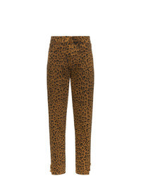 Jeans leopardati marroni