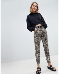 Jeans leopardati marroni di ASOS DESIGN