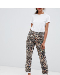 Jeans leopardati multicolori