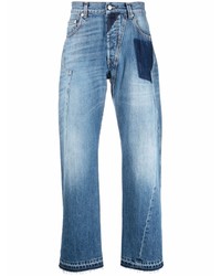 Jeans patchwork azzurri di Alexander McQueen