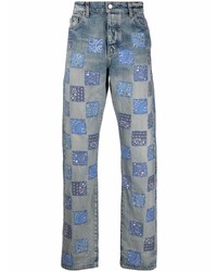 Jeans patchwork azzurri di Amiri