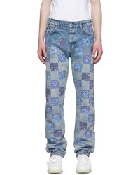Jeans patchwork azzurri di Amiri