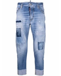 Jeans patchwork azzurri di DSQUARED2