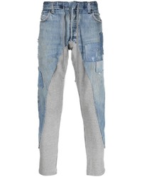 Jeans patchwork azzurri di Greg Lauren
