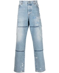 Jeans patchwork azzurri di Marcelo Burlon County of Milan