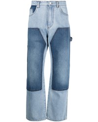 Jeans patchwork azzurri di MSGM