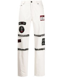 Jeans patchwork bianchi di Haculla