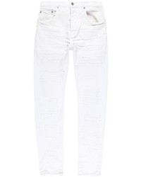 Jeans patchwork bianchi di purple brand