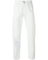 Jeans patchwork bianchi di Soulland