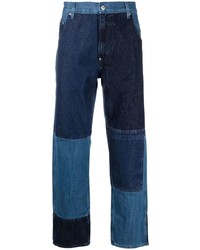 Jeans patchwork blu scuro di Helmut Lang
