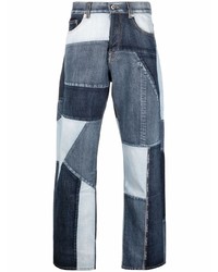 Jeans patchwork blu scuro di Valentino