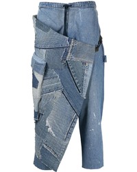 Jeans patchwork blu di Greg Lauren