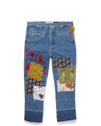 Jeans patchwork blu di Loewe