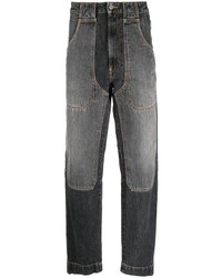 Jeans patchwork grigio scuro di Diesel