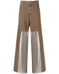 Jeans patchwork marroni di Eckhaus Latta