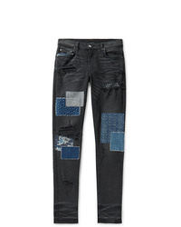 Jeans patchwork neri di Amiri