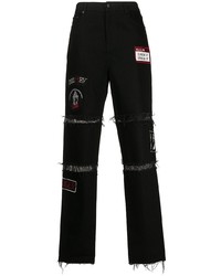Jeans patchwork neri di Haculla