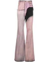 Jeans patchwork rosa di Rick Owens