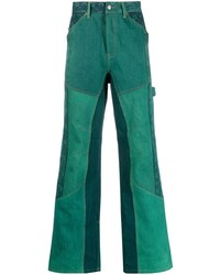 Jeans patchwork verdi di Marine Serre