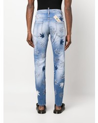 Jeans ricamati azzurri di DSQUARED2