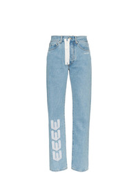 Jeans ricamati azzurri di Off-White