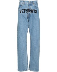 Jeans ricamati azzurri di Vetements