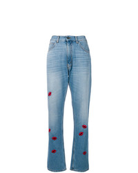 Jeans ricamati azzurri di Vivetta