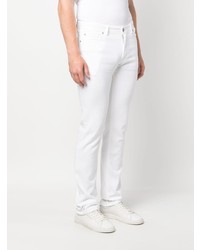 Jeans ricamati bianchi di Brioni